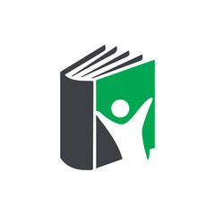 Book and people education logo vector template