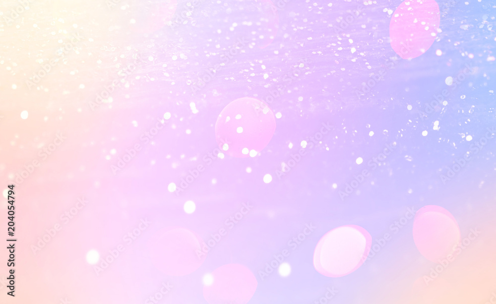 Wall mural magic glowing background with rainbow mesh. fantasy unicorn gradient backdrop with fairy sparkles, b