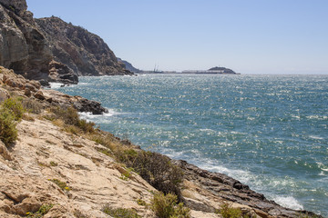 Fototapeta na wymiar Mediterranean cliffs in Spain