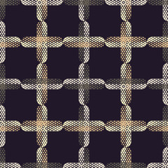 Obraz premium Seamless abstract geometric pattern. Texture of stripes and dots. Scribble texture. Textile rapport.