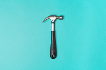 hammer on color background