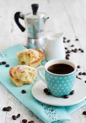 Italian coffee set for breakfast