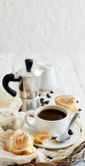 Italian coffee set for breakfast