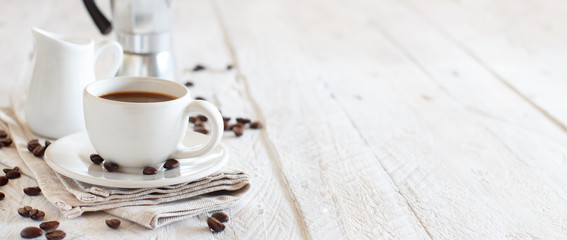 Italian coffee set for breakfast