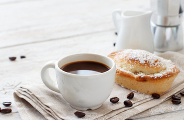 Italian coffee set for breakfast