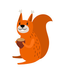 Squirrel red cartoon icon