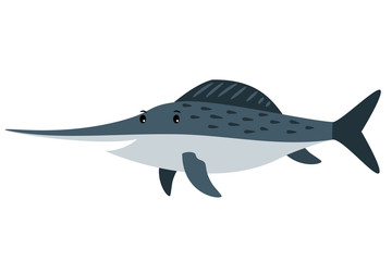 Swordfish cartoon icon