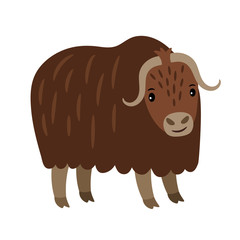 Yak cartoon icon