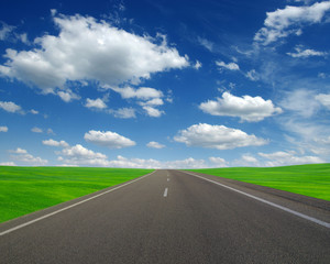 Fototapeta premium Asphalt car road