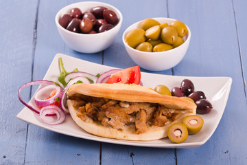 Greek pita bread.