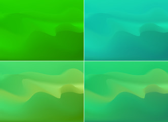 Soft and smooth lines minimalist concept green color tone background.