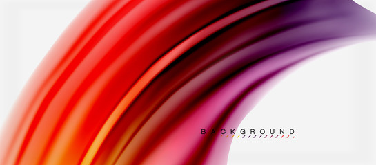 Blurred fluid colors background, abstract waves lines, vector illustration