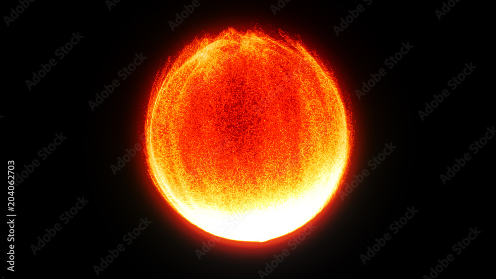 Canvas Prints 3d supernova star birth. bright particles form into shiny sphere. abstract space creation themed ill
