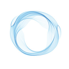 Abstract vector background, round blue transparent ring. Circle shape.