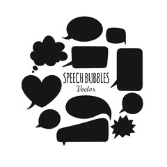 Fototapeta na wymiar Speech bubbles vector set 3