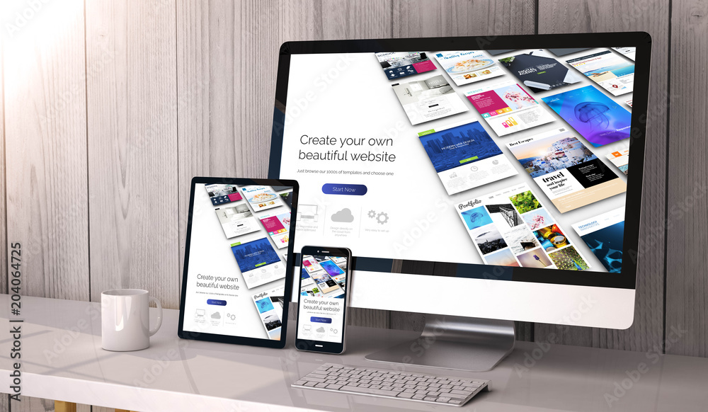 Canvas Prints devices responsive on workspace website builder
