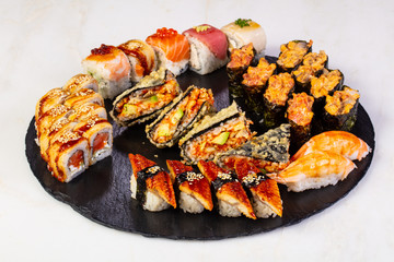 Sushi and rolls mix