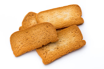 Toast bread isolated on the white background.