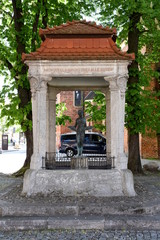Bad Liebenwerda, Brunnen mit Barbara am Markt