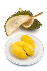 King of Fruits, Durian on white background
