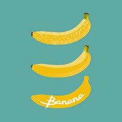 Banana Tropical Fruit Vector and Icon