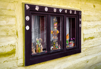 Easter decoration in window