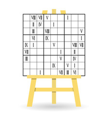 Easel sudoku game, Roman numerals