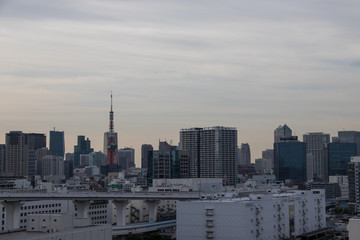 Fototapeta na wymiar (東京都ｰ都市風景)夕暮れ時の東京タワー