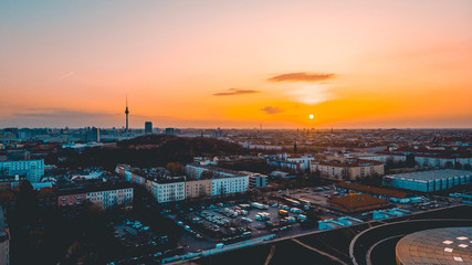 beautiful overview of berlin in panoramic style