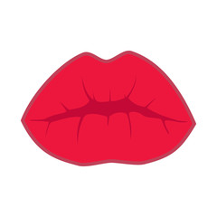 Lips. Beauty logo. Abstract concept, icon. Vector illustration on white background.