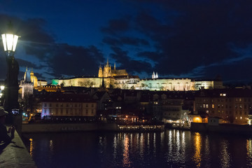 Prag Palast Nacht