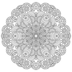 Vector zentangle template mandala for decorating greeting cards, coloring books, art therapy, anti stress, cover of notebook, print for t-shirt and textile.