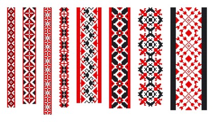 Vector illustrations of ukrainian embroidery