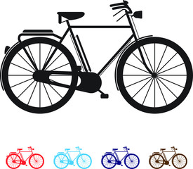 Vintage bicycle icon vector