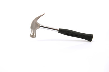 Hammer with black rubber handle