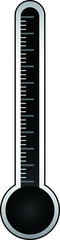 Stylish Monochrome Thermometer illustration 1