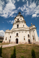 Fototapeta na wymiar Catholic church in the village of Mykulychyn