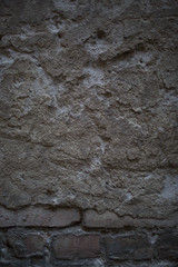 A ruined wall with copy space