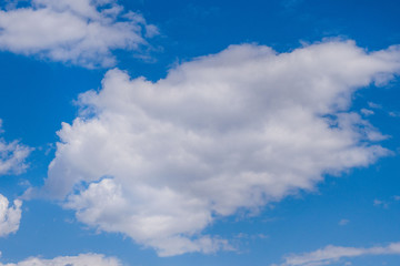Beautiful sky with clouds in early May