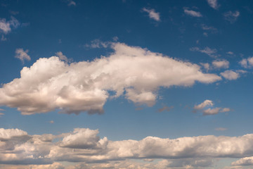 Beautiful sky with clouds in early May