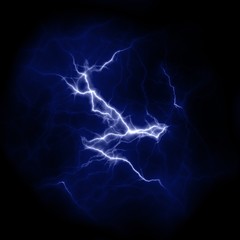 Lightning template. Electric thunderbolt in the sky. Nature image