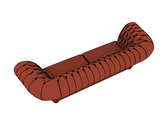 leather sofa vector