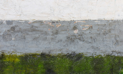 Old cracked wall background,the gray and green paint texture is chipping