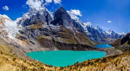 Foto op Canvas The Huayhuash trek is probably one the most interesting and scenic in the world : wild, remote it brings the curious hiker through some incredibly scenic places © oliclimb