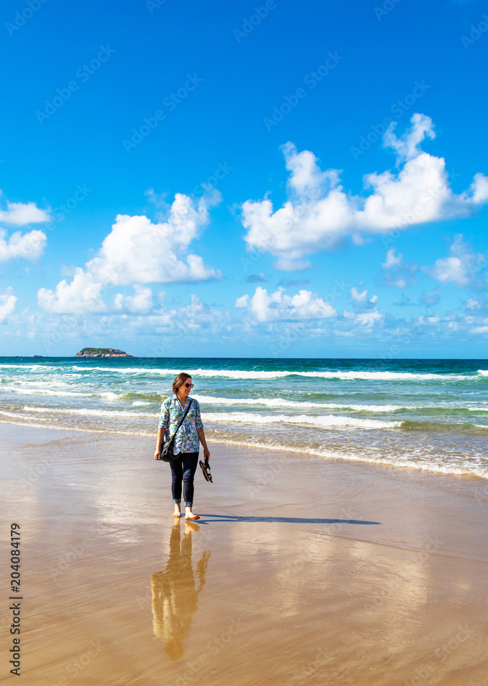 Canvas Prints Andando na praia