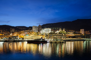 Fototapeta na wymiar Monaco Monte Carlo by Night