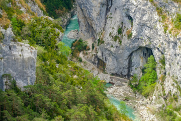 Gorges du Verdon, Grand canyon, gros plan. Alpes de Haute Provence, France.