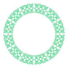 Round celtic knots frame. Traditional medieval frame pattern ill