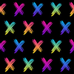 Abstract black and rainbow seamless pattern background. Modern futuristic paint for design card, party invitation, wallpaper, holiday wrapping paper, fabric, bag print, t shirt,  workshop advertising.