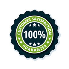 Customer Satisfaction Guarantee label illustration